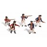 Scene-A-Rama(R) Figures -- Revolutionary War Soldiers pkg(5), All Scales, Woodland Scenics 4454