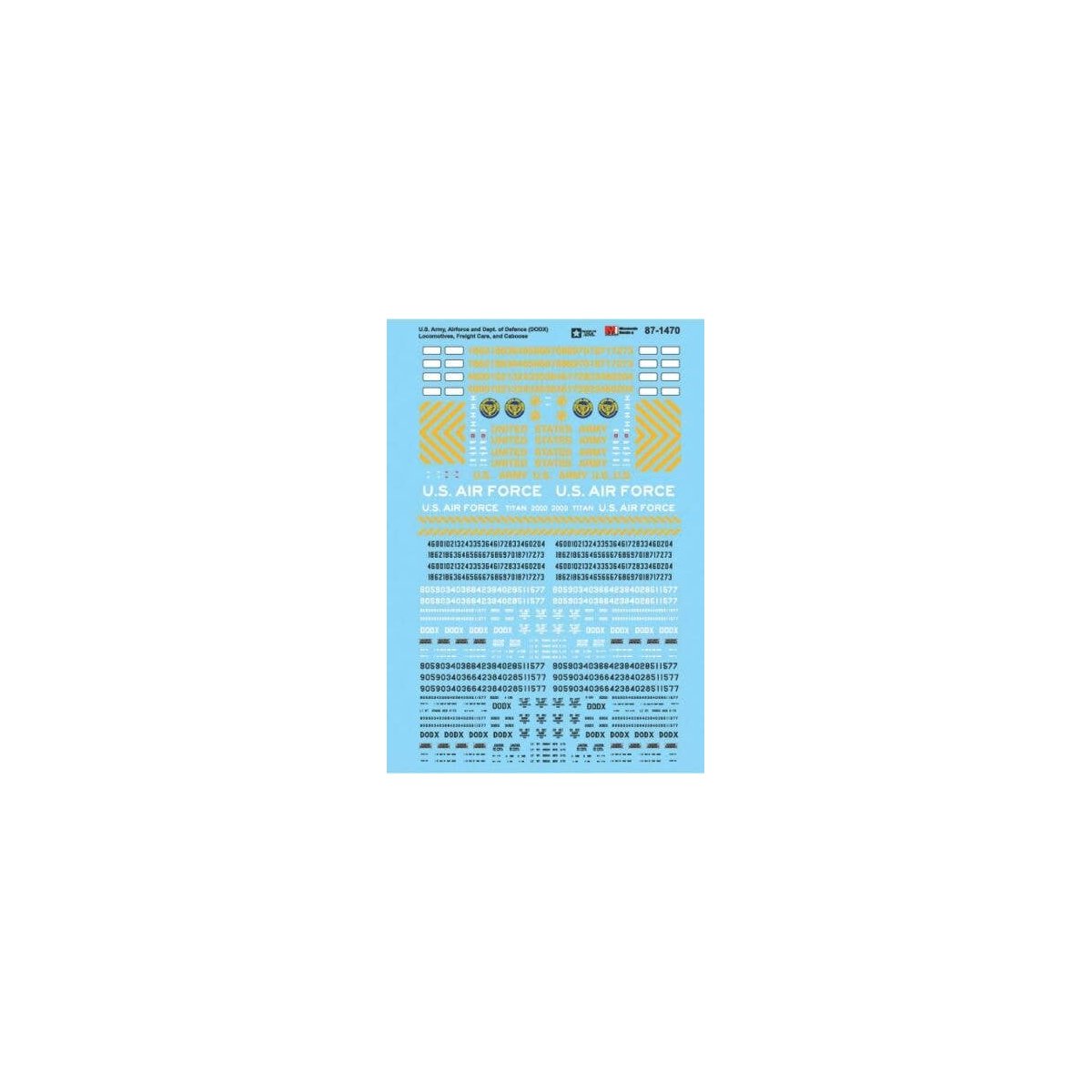 United States Army, Airforce & Department of Defense - DODX -- Diesel Locomotives, Fr, HO, Microscale Industries Inc 871470