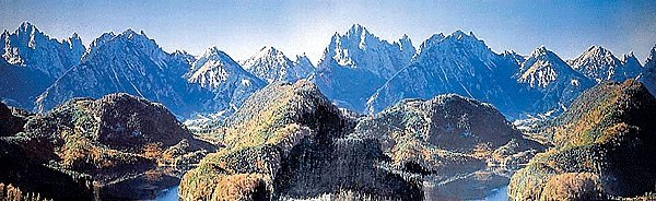 Neuschwanstein Background Scene -- 10`-8` x 40` 320 x 100cm, All Scales, Faller Gmbh 180512