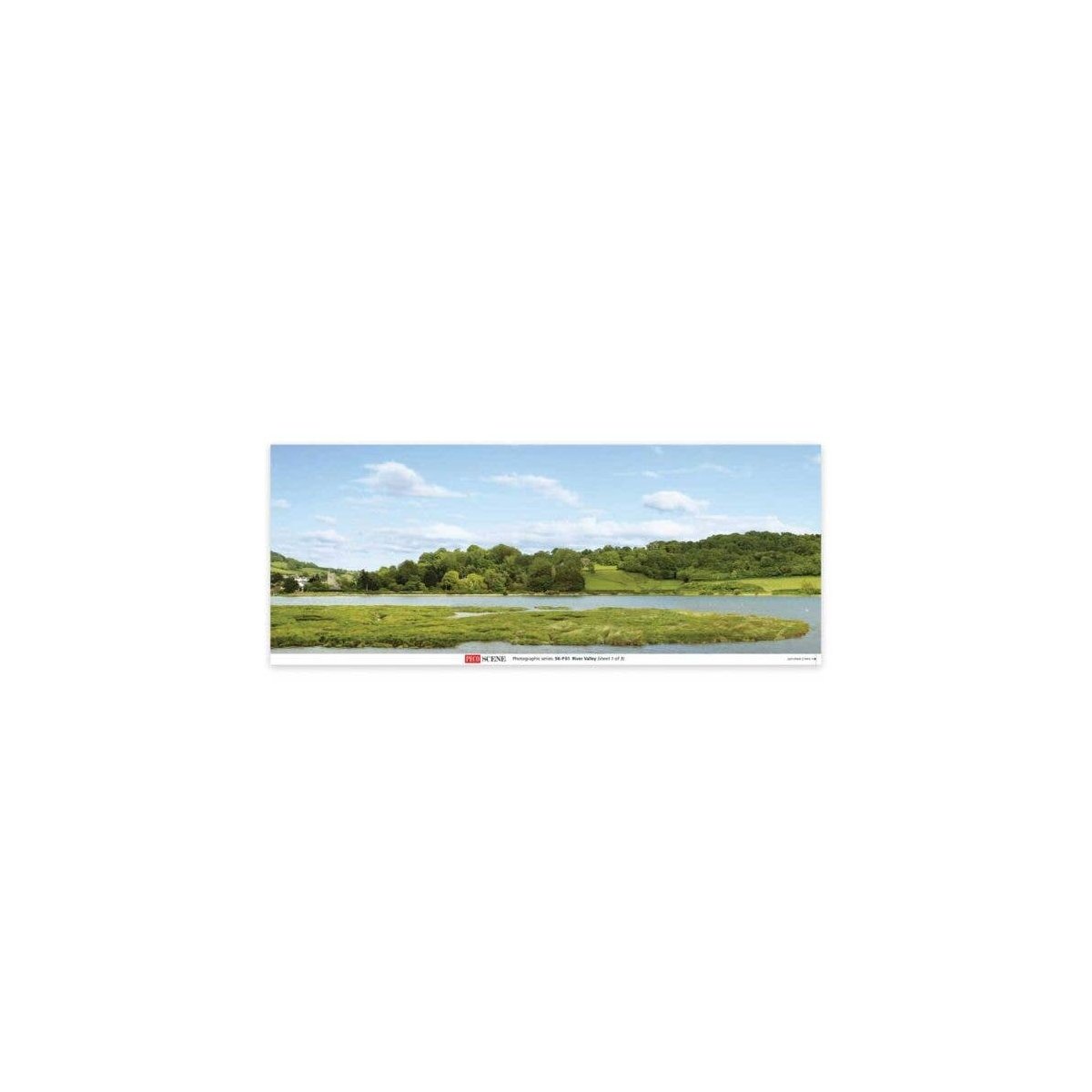 Backscene Photographic Background 95 x 13′ 240 x 33.3cm -- River Valley, All Scales, Peco SKP01