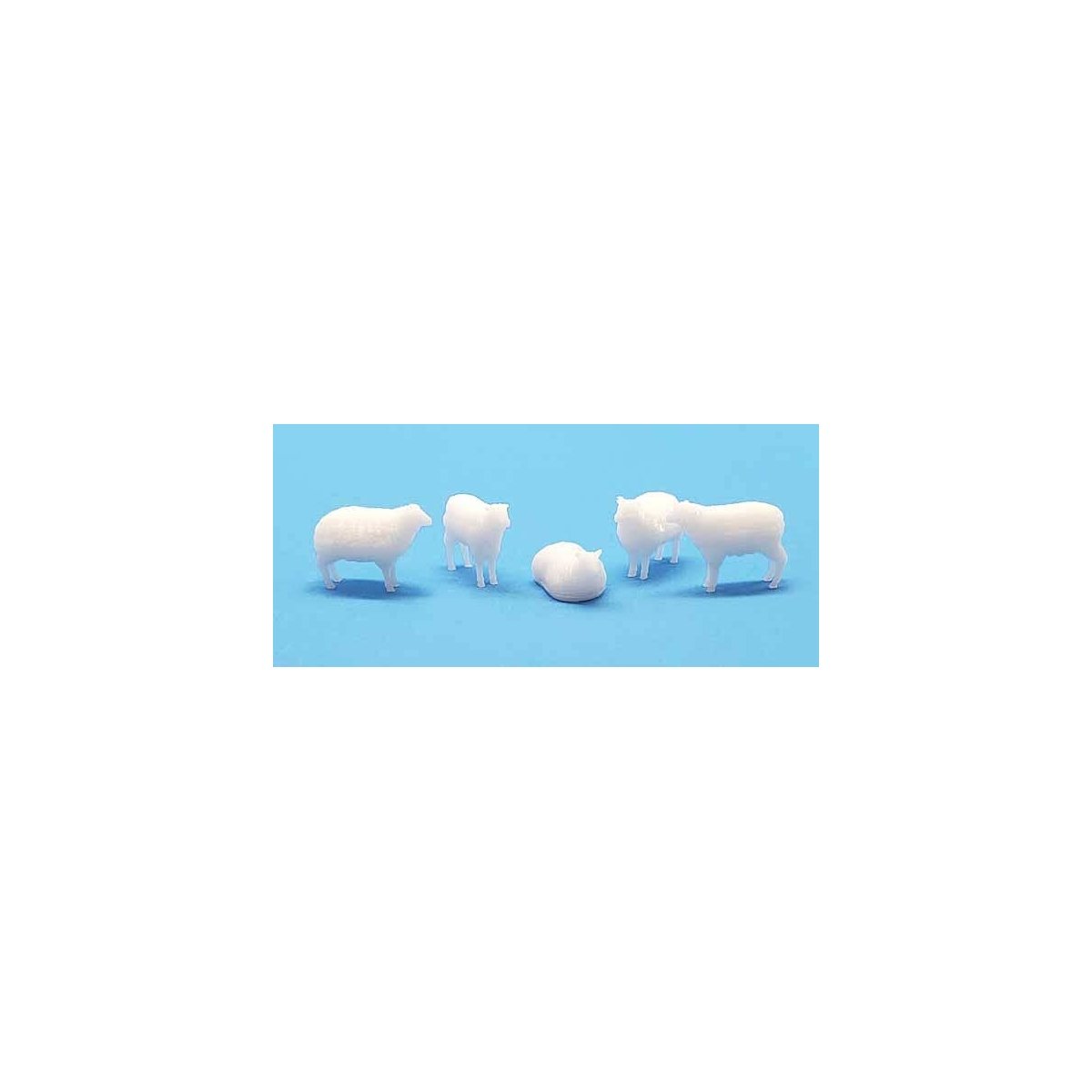 Sheep -- Unpainted 3D Printed Figures pkg(5), N, All Scale Miniatures 1600963