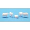 Sheep -- Unpainted 3D Printed Figures pkg(5), N, All Scale Miniatures 1600963