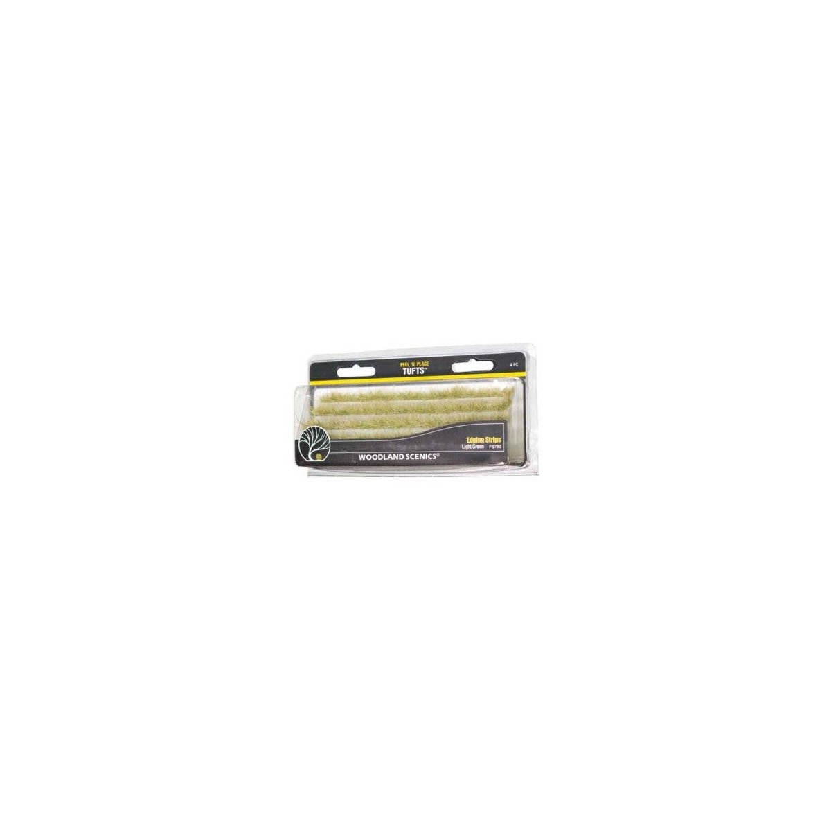 Peel `n` Place Tufts -- Light Green Edging Strips, All Scales, Woodland Scenics 780