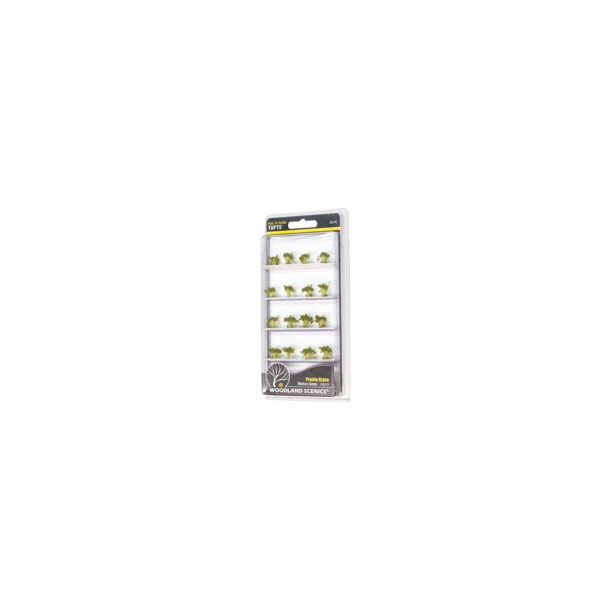 Peel `n` Place Tufts -- Medium Green Prairie, All Scales, Woodland Scenics 777
