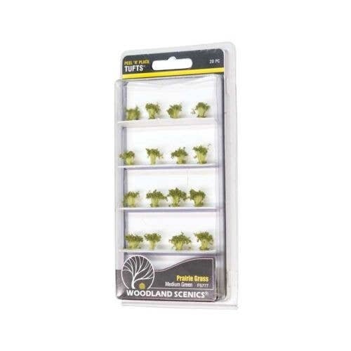 Peel `n` Place Tufts -- Medium Green Prairie, All Scales, Woodland Scenics 777