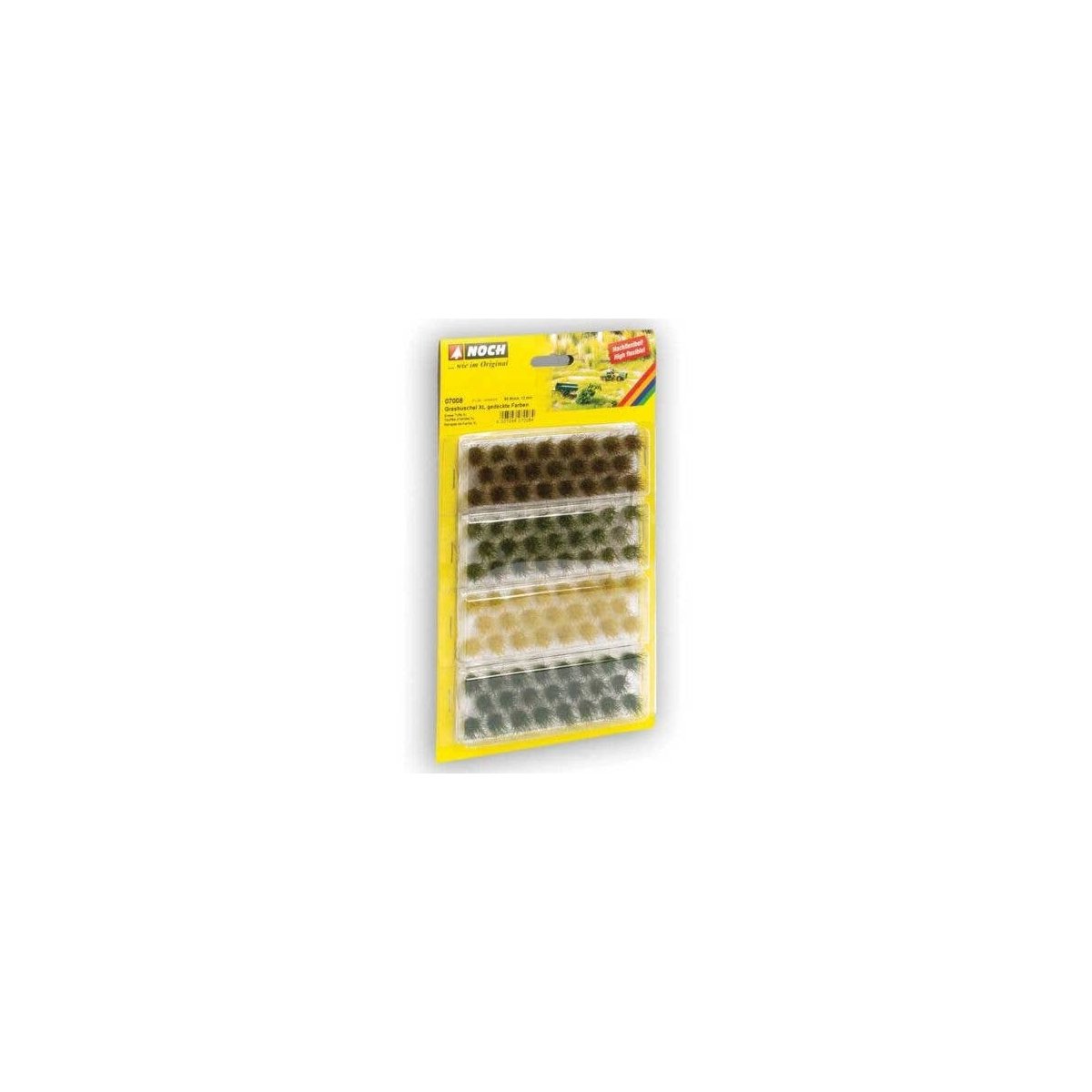 Grass Tufts -- Muted Colors 1/4′ 6mm Fibers pkg(104), All Scales, Noch Gmbh & Co 7009