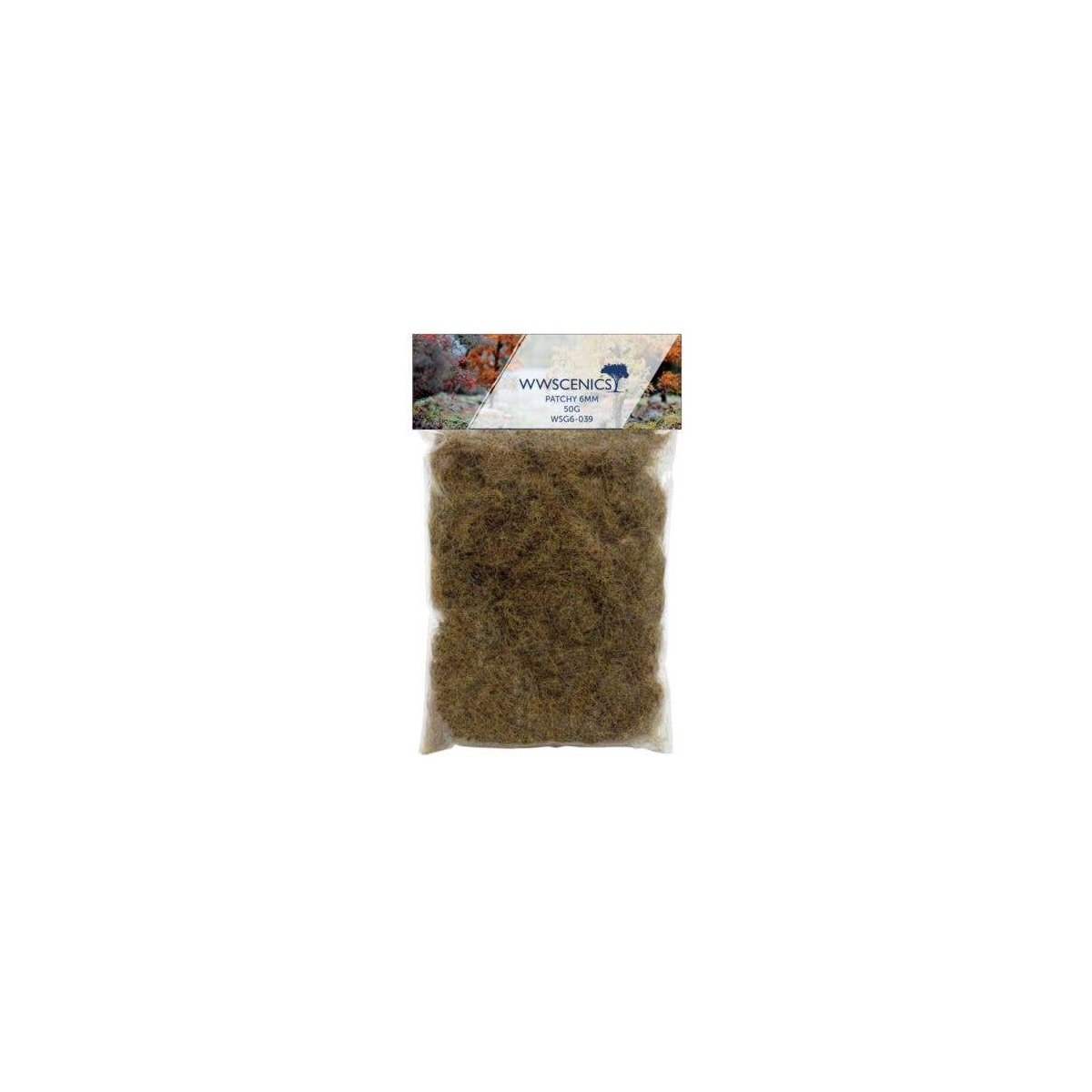 Static Grass 1/4′ 6mm -- Patchy 1.8oz 50g, All Scales, Peco WSG6039