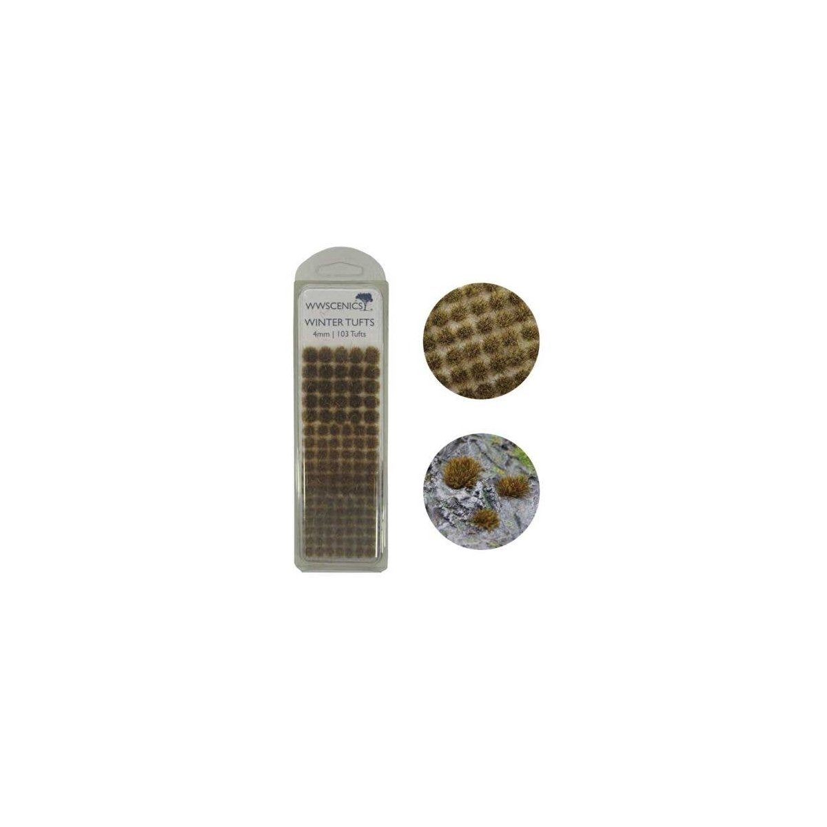 Grass Tufts 5/32′ 4mm -- Winter pkg(103), All Scales, Peco W3TWI4