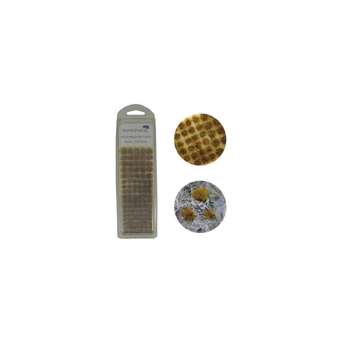 Grass Tufts 1/4′ 6mm -- Wild Meadow pkg(103), All Scales, Peco W3TWM6