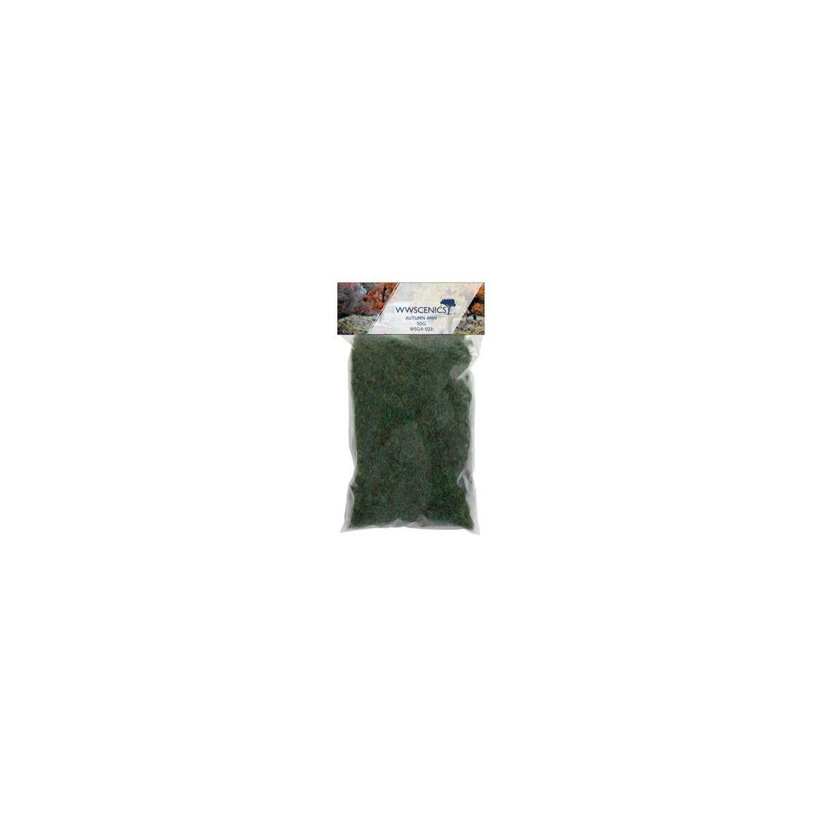 Static Grass 5/32′ 4mm Fibers -- Autumn 1.8oz 50g, All Scales, Peco WSG4021