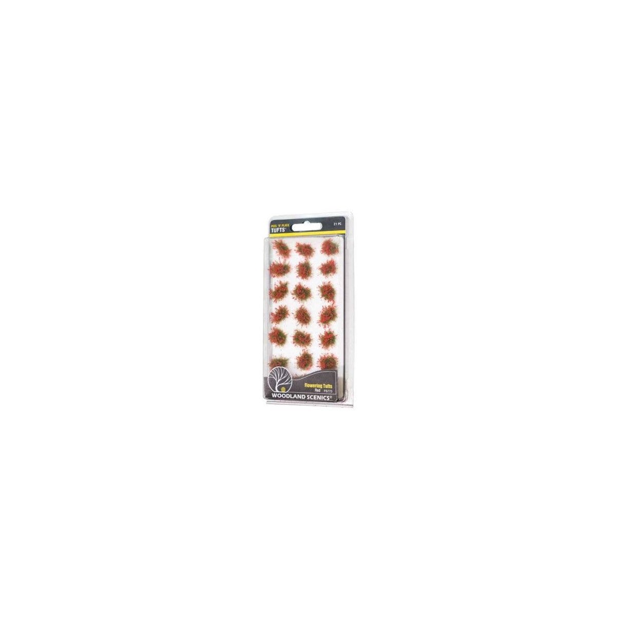 Peel `n` Place Tufts -- Red Flowering, All Scales, Woodland Scenics 773