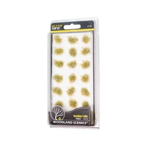 Peel `n` Place Tufts -- Yellow Seeding, All Scales, Woodland Scenics 774