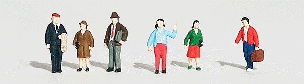 Scenic Accents(R) Figures -- General Public pkg(6), HO, Woodland Scenics 1837