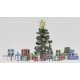 Christmas Gift Set with Tree, HO, Busch Gmbh & Co Kg 1140