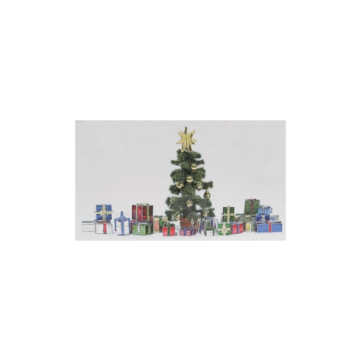 Christmas Gift Set with Tree, HO, Busch Gmbh & Co Kg 1140
