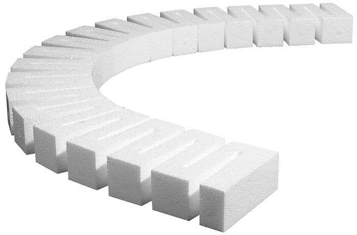Risers - SubTerrain System -- 1/2` x 2` 1.3 x 61cm pkg(4), All Scales, Woodland Scenics 1406