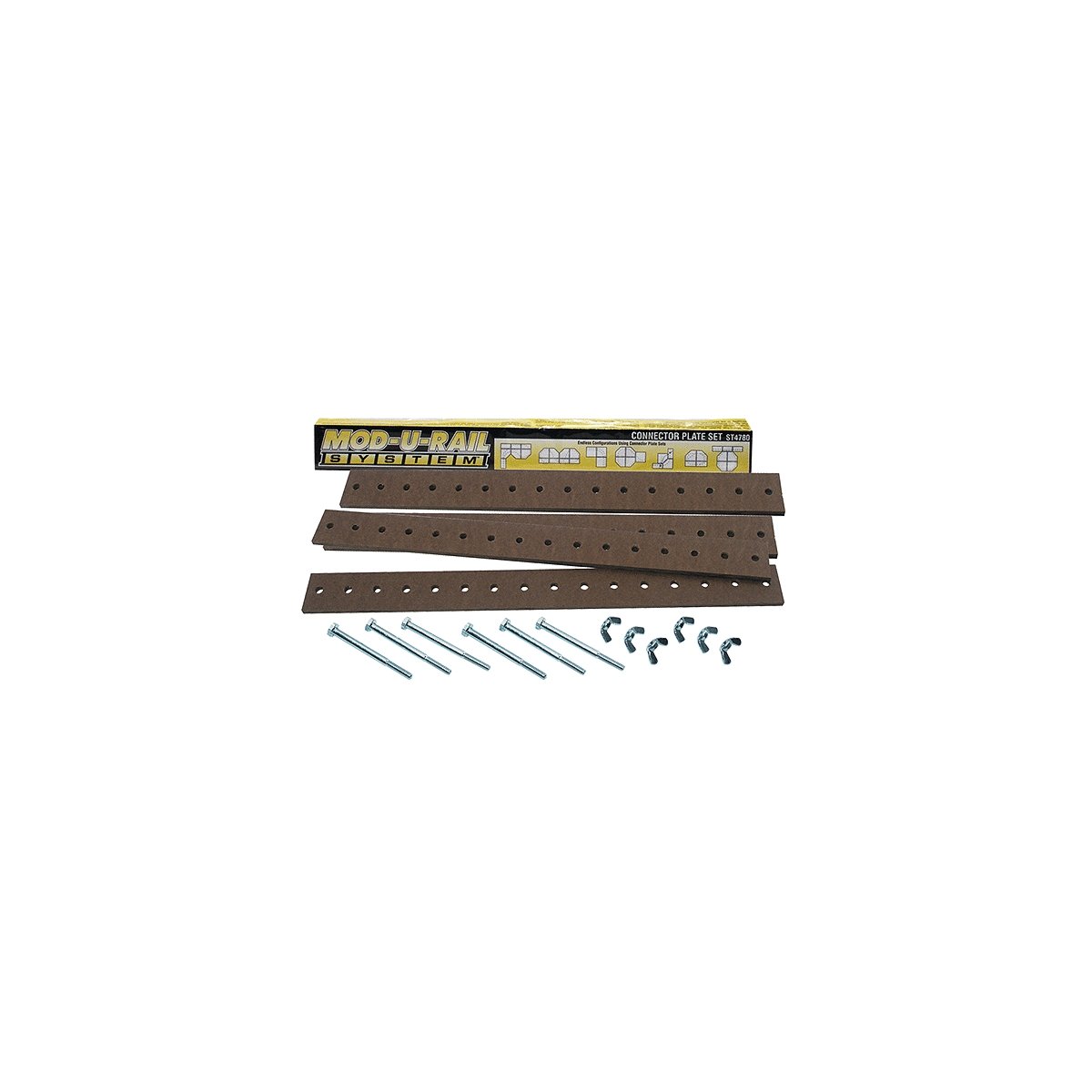 Mod-U-Rail(TM) System Layout -- Conector Plates, All Scales, Woodland Scenics 4780