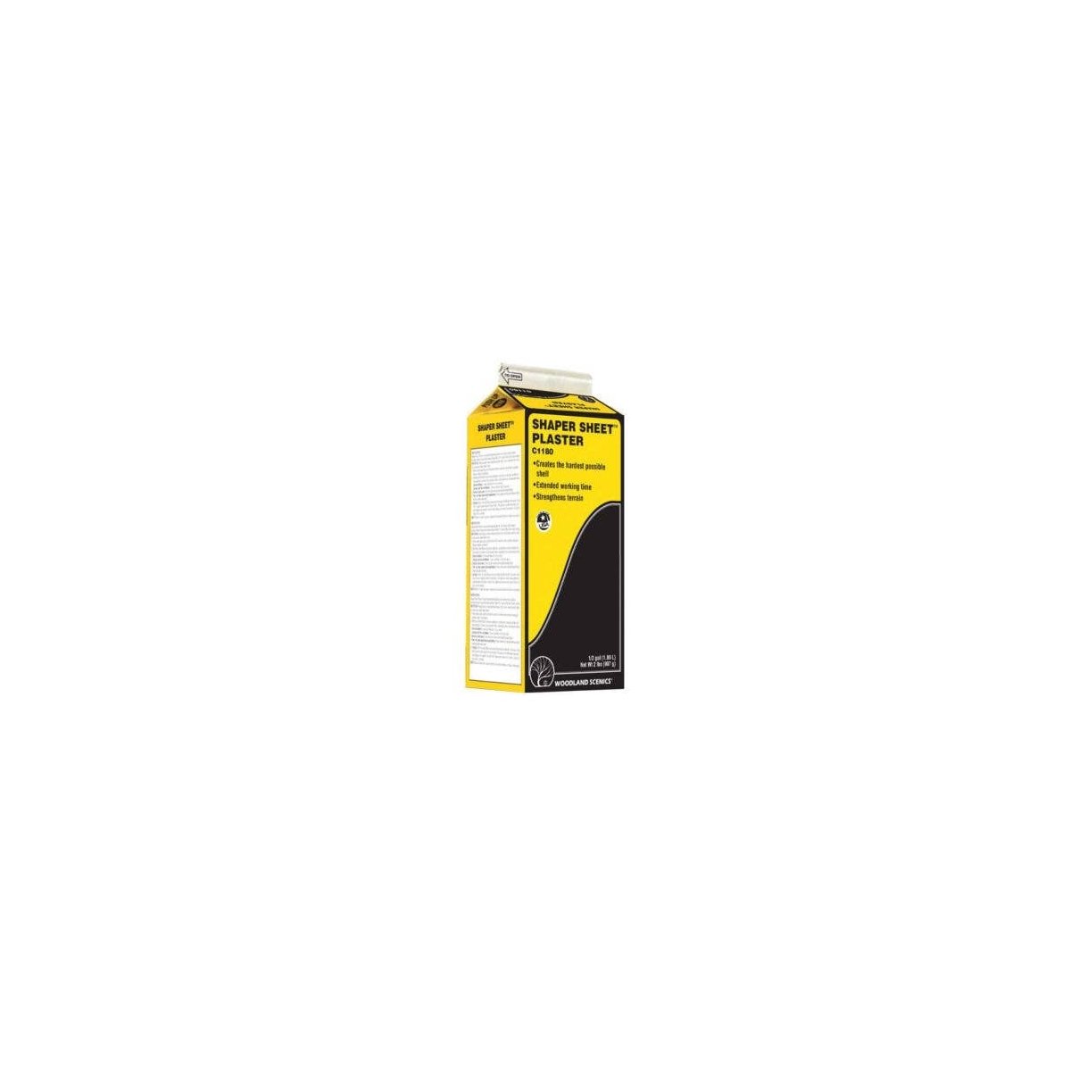 Shaper Sheet(TM) Plaster -- 1/2-Gallon 1.89L, All Scales, Woodland Scenics 1180