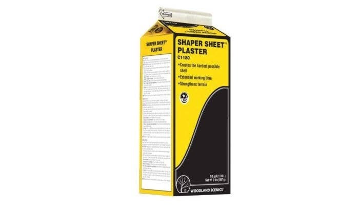 Shaper Sheet(TM) Plaster -- 1/2-Gallon 1.89L, All Scales, Woodland Scenics 1180