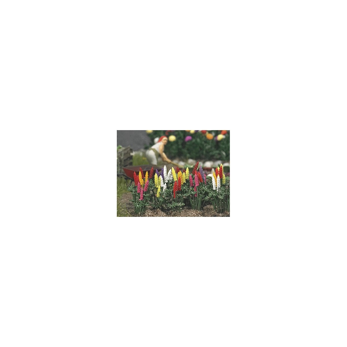 Garden Lupins pkg(16) -- Assorted Colors, HO, Busch Gmbh & Co Kg 1218