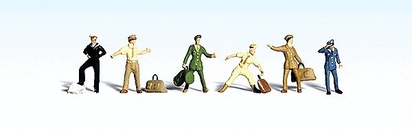 Uniformed Travelers - Scenic Accents(R) -- pkg(6), HO, Woodland Scenics 1892