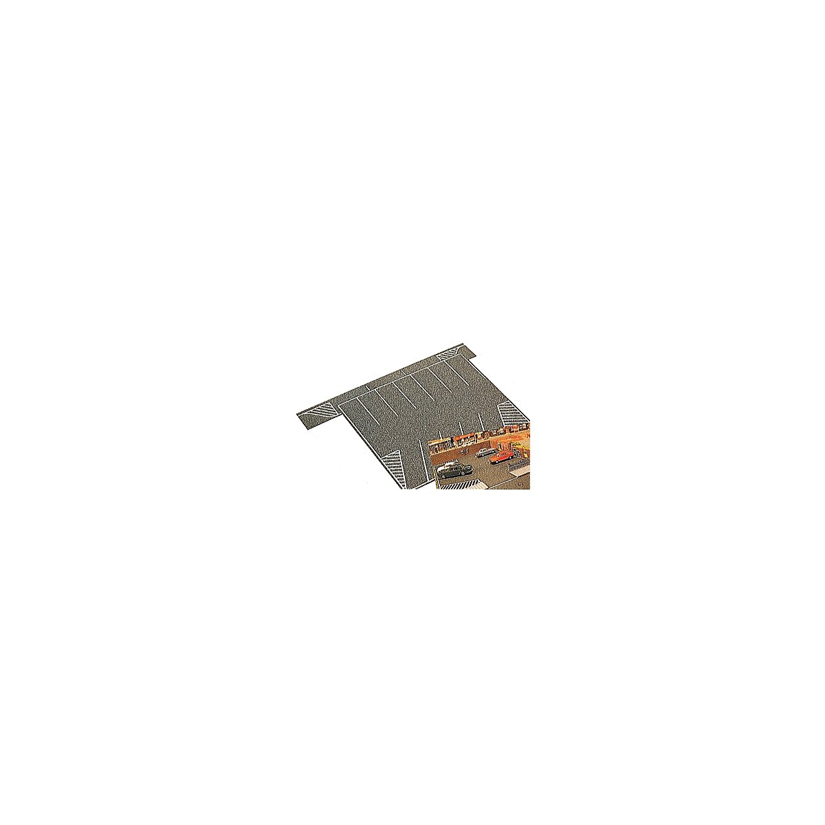 Flexible Parking Lot -- 8 x 6-1/2′ 20 x 16cm, HO, Busch Gmbh & Co Kg 7076