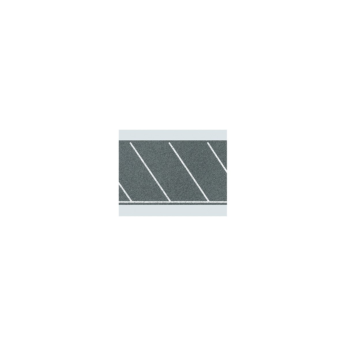 Diagonal Parking Space Sheet with Markings -- 39-3/8 x 2-3/8′ 100 x 6cm, HO, Faller Gmbh 170634
