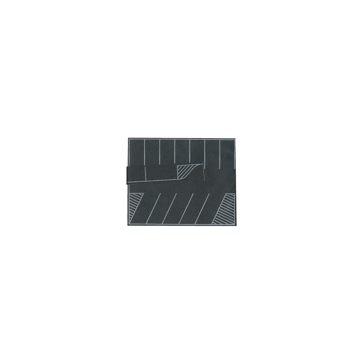 Flexible Paved Parking Lot - Self-Adhesive -- Gray, White Markings - 7-7/8 x 6-3/16′ 20 x 16c, HO, Busch Gmbh & Co Kg 9713