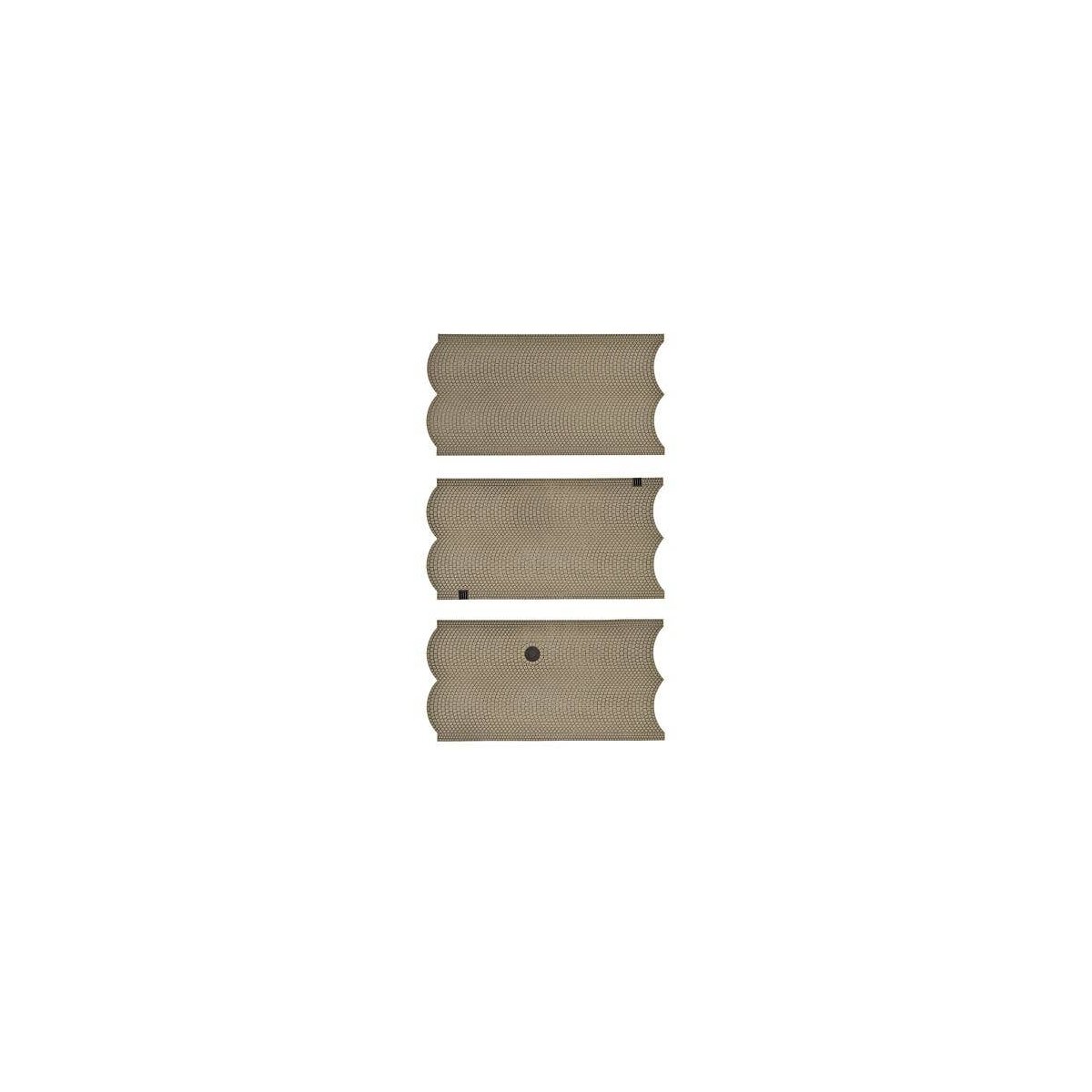 Cobblestone Street Sections -- 10-1/4 x 3-1/8′ 26 x 8cm pkg(3), O, Vollmer Gmbh 48740