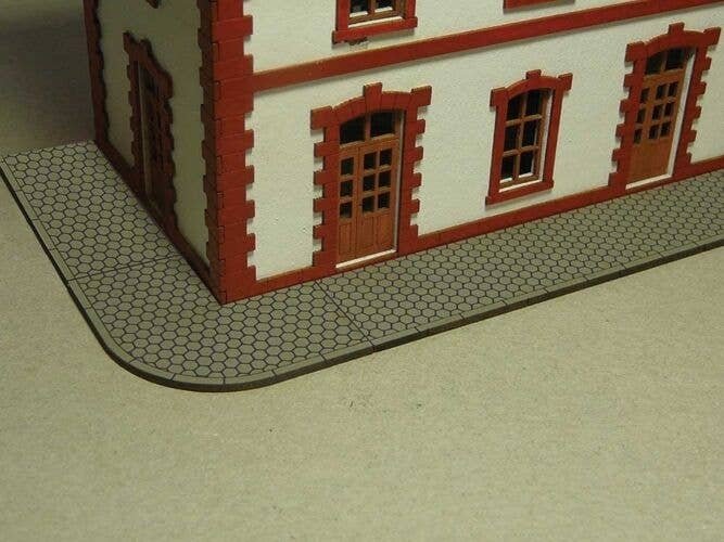 Hexagon Sidewalk -- 1`x48` 2.5cmx123cm, HO, Bachmann Industries 39105