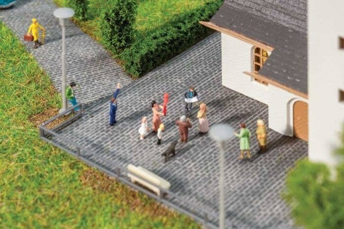 Self-Adhesive Road Surface Sheet -- Cobblestone (dark gray), N, Faller Gmbh 272311