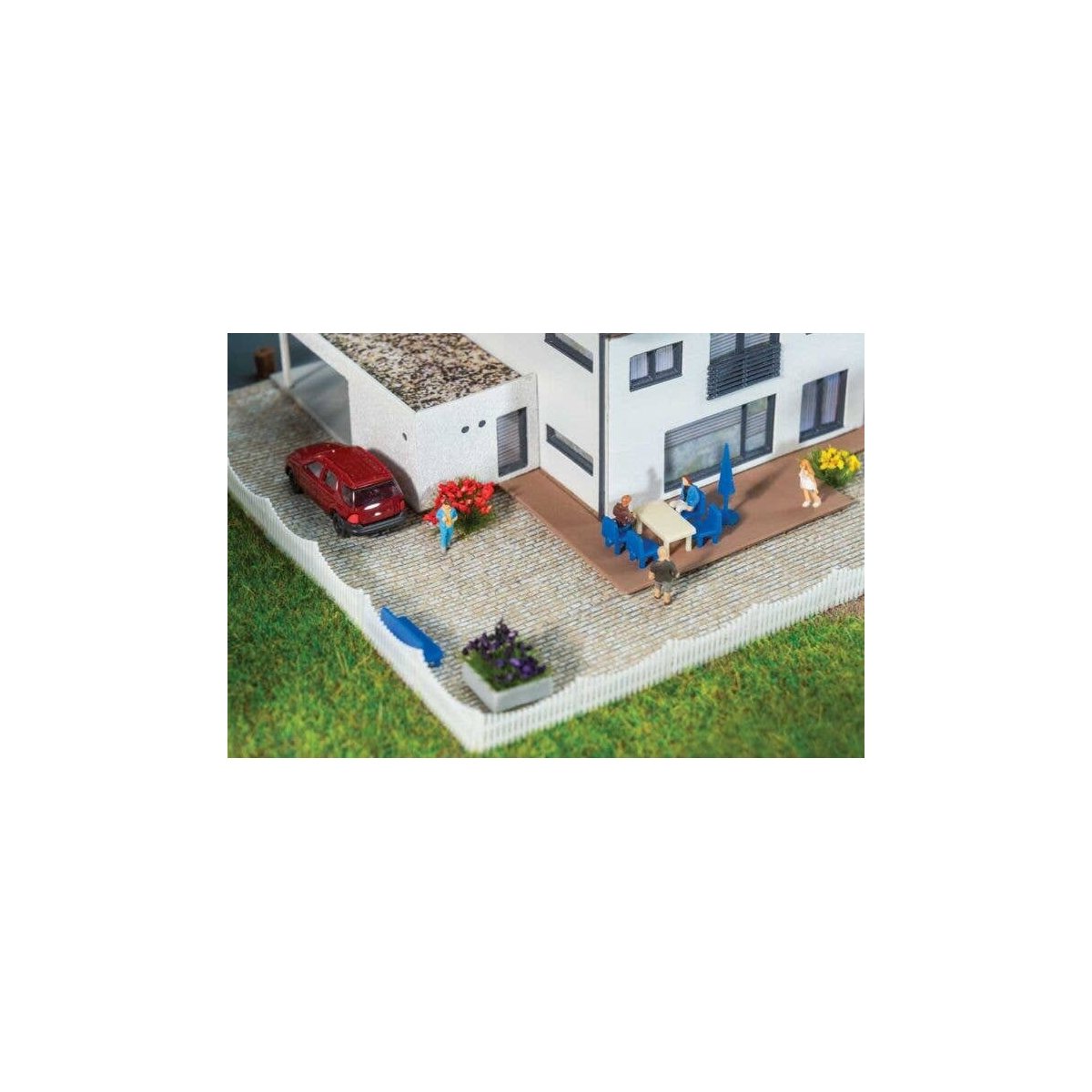 Self-Adhesive Road Surface Sheet -- Cobblestone (mottled gray), N, Faller Gmbh 272314