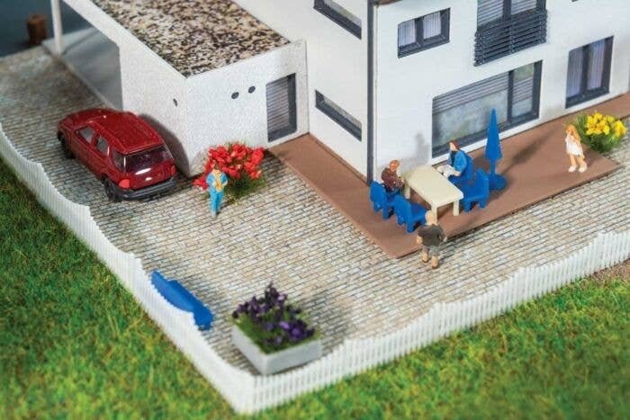 Self-Adhesive Road Surface Sheet -- Cobblestone (mottled gray), N, Faller Gmbh 272314