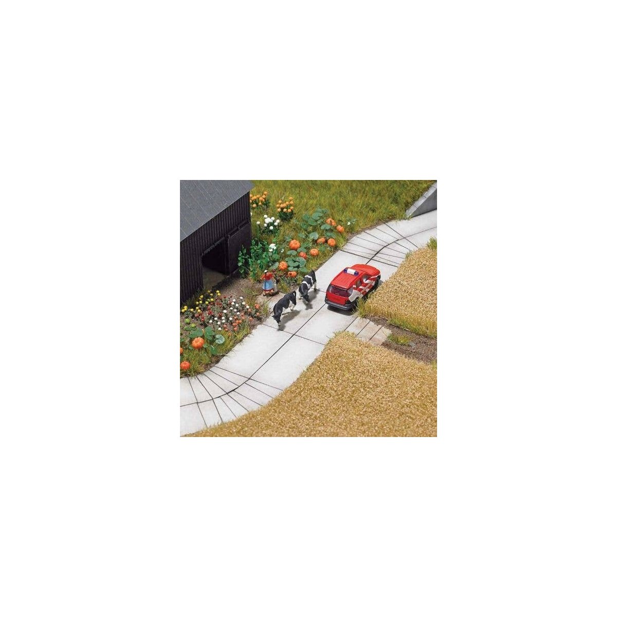 Concrete Pavement Slabs -- Each: 1-11/16 x 13/16′ 4.3 x 2.1cm pkg(27), TT, Busch Gmbh & Co Kg 8790