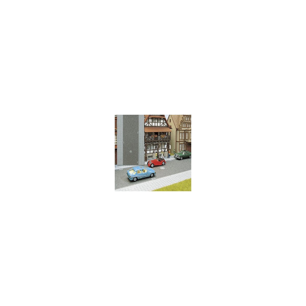 Town Street -- 39-3/8 x 4-3/8′ 1m x 110mm, HO, Busch Gmbh & Co Kg 6038
