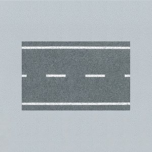 Two-Lane Flexible Roadway w/Markings -- 39-3/8` x 1-9/16` 100 x 4cm, N, Faller Gmbh 272458