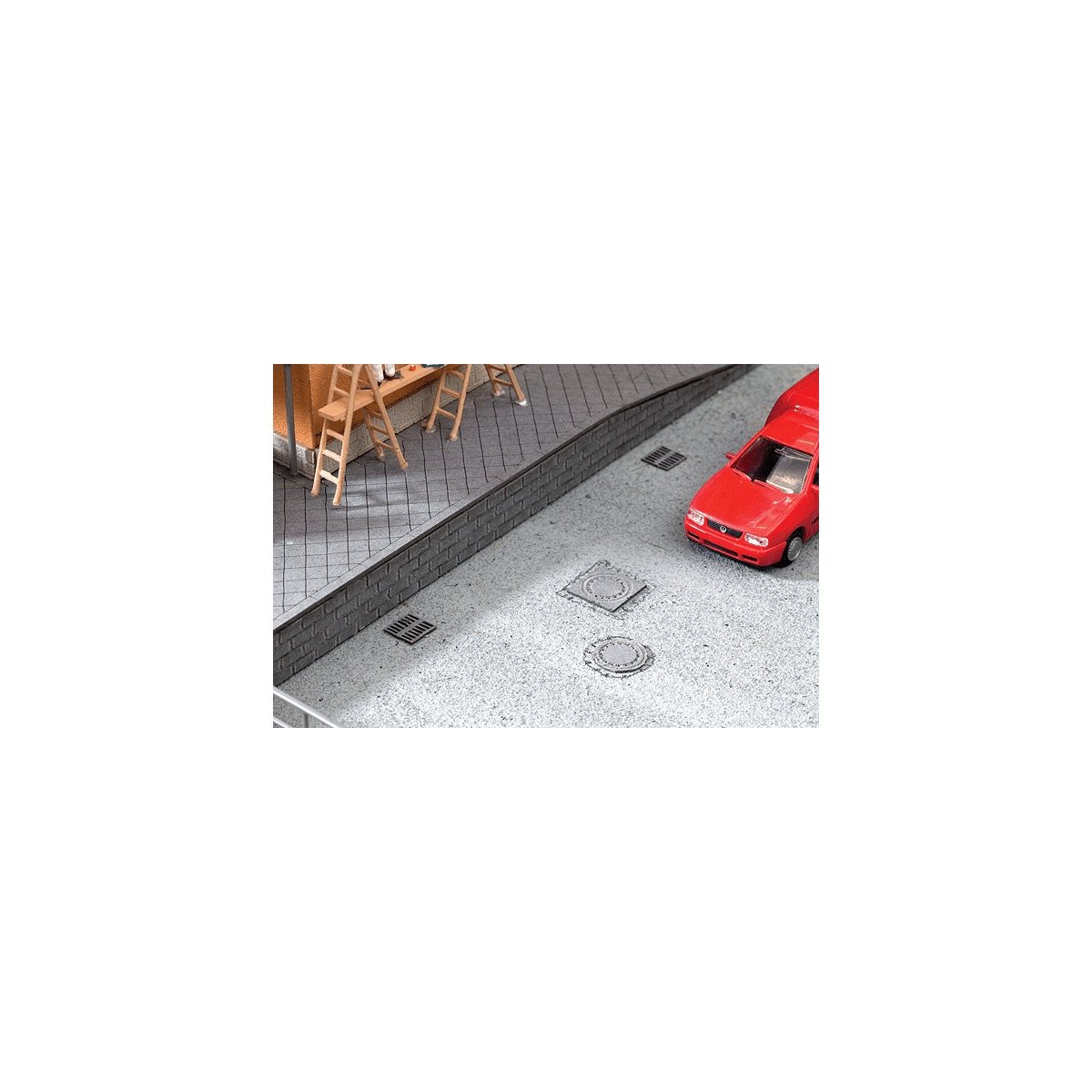 Manholes & Drain Covers - Kit -- pkg(25), HO, Noch Gmbh & Co 14218