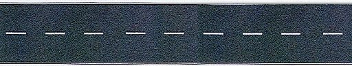 Flexible Self Adhesive 2-Lane Paved Highway -- Straight (white markings) 48′ 120cm, HO, Busch Gmbh & Co Kg 9710