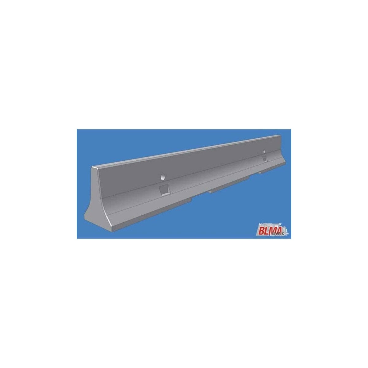 Concrete K-Rail Barrier -- pkg(12), Z, Atlas Model Railroad Co. BLMA8107