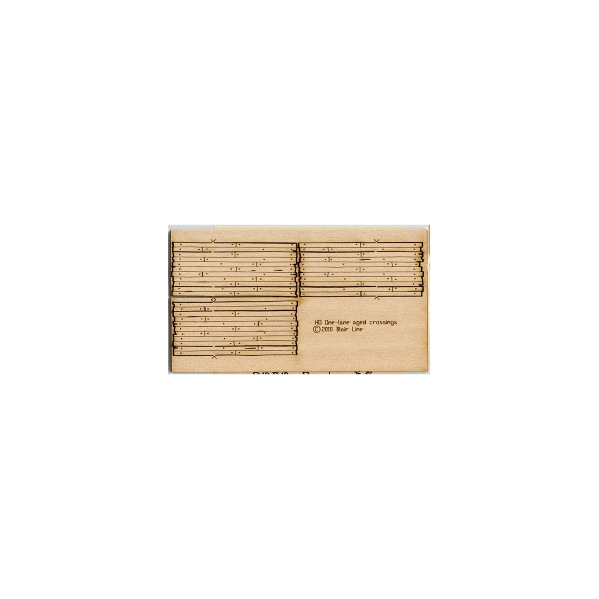 Wood Grade Crossing - Kit (Laser-Cut Wood) -- Rough-Cut One Lane pkg(3) 29/32′ Long, N, Blair Line 19