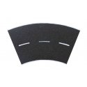 Weathered Asphalt Street 45 Degree Curve -- 11-13/16` 30 cm Radius, 14-15/16 x 14-15/16` 38 x 38c, HO, Vollmer Gmbh 48267