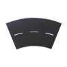 Weathered Asphalt Street 45 Degree Curve -- 11-13/16` 30 cm Radius, 14-15/16 x 14-15/16` 38 x 38c, HO, Vollmer Gmbh 48267