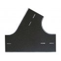 Weathered Asphalt Street 60-Degree Intersection -- 8-11/16 x 7-11/16′ 22 x 19.5cm, HO, Vollmer Gmbh 48262