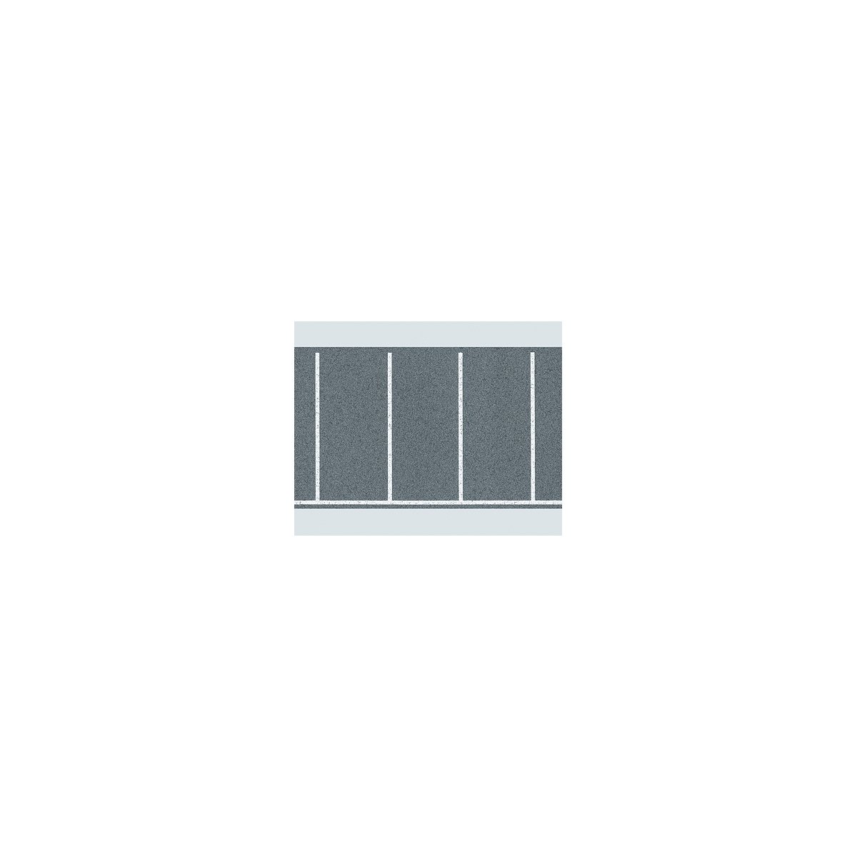 Rectangular Parking Space Sheet with Markings -- 39-3/8 x 3-1/8′ 100 x 8cm, HO, Faller Gmbh 170633