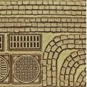 Flexible Roadway - Cobblestone Street Details -- Medium for HO Scale (Matches 214-8656, All Scales, Chooch Enterprises 8657