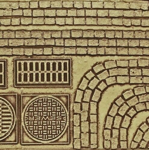 Flexible Roadway - Cobblestone Street Details -- Medium for HO Scale (Matches 214-8656, All Scales, Chooch Enterprises 8657