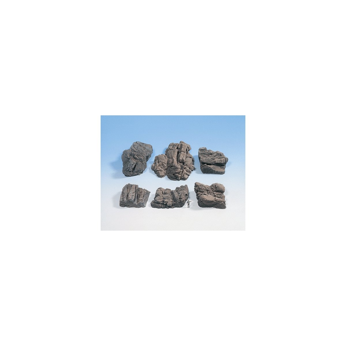 Molded Foam Rock Pieces -- Sandstone pkg(6), HO, Noch Gmbh & Co 58452