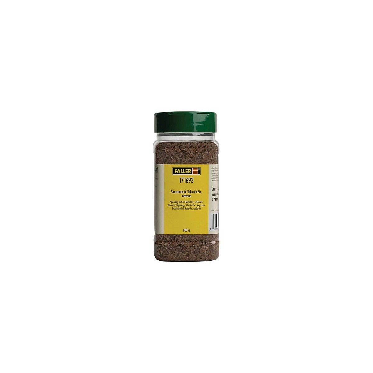 Crushed Stone Ballast with Adhesive -- Red-Brown 21.2oz 600g, HO, Faller Gmbh 171693
