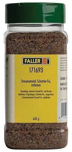 Crushed Stone Ballast with Adhesive -- Red-Brown 21.2oz 600g, HO, Faller Gmbh 171693