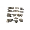 Rock Outcroppings - Ready Rocks -- 13 Pieces, All Scales, Woodland Scenics 1139